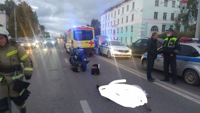 Мотоциклист погиб в ДТП в Ижевске