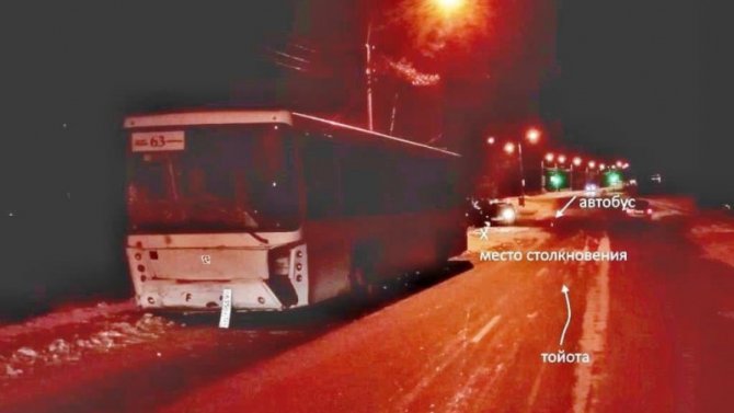 В Красноярске в ДТП с автобусом погибли два человека