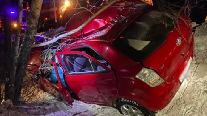 Под Миассом автомобиль врезался в дерево – водитель погиб