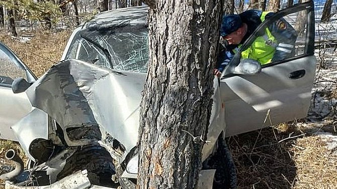 Под Челябинском водитель врезался в дерево и погиб