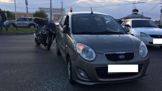 Мотоциклистка пострадала в ДТП в Ставрополе
