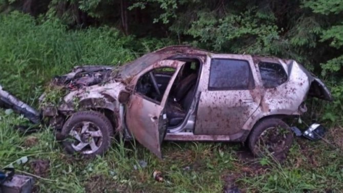 Водитель погиб при опрокидывании машины в Тверской области