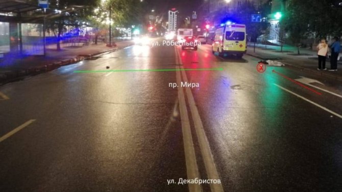 В Красноярске пьяная женщина-водитель насмерть сбила пешехода
