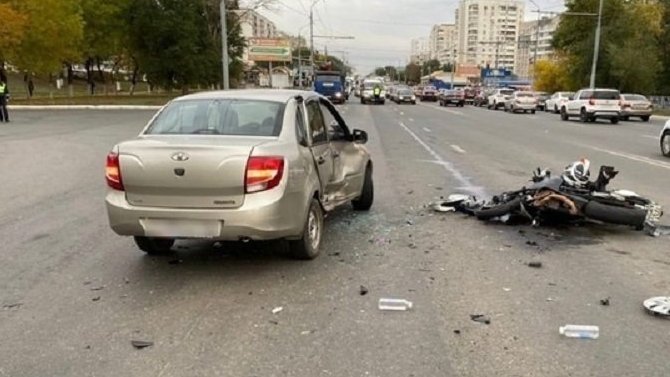 Мотоциклист пострадал в ДТП в Оренбурге