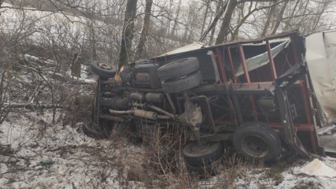 В Воронежской области столкнулись микроавтобус и грузовик, один человек пострадал