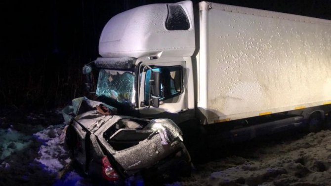 В лобовом столкновении «Рено» и грузовика на трассе «Кола» в Ленобласти погибли 3 человека
