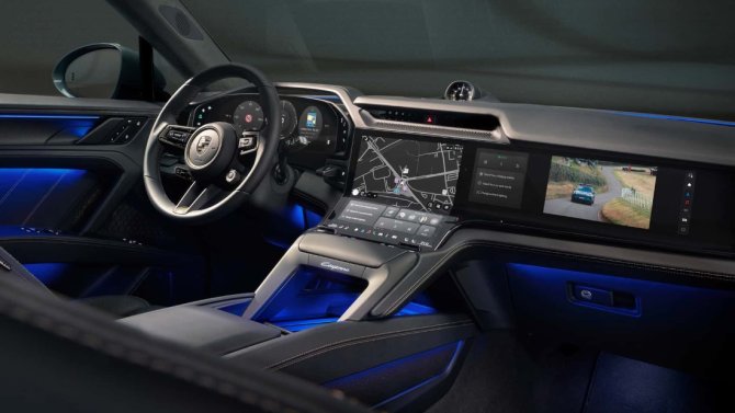 электрический Porsche Cayenne салон