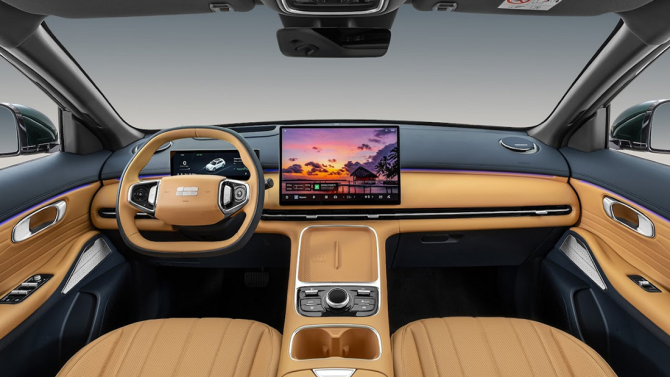 Geely EX5 EM-i интерьер