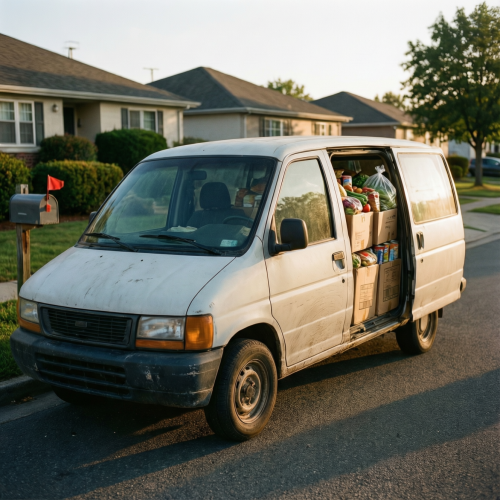 Подержанный фургончик с продуктами