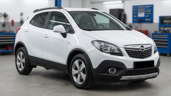 Opel Mokka в автотехцентре после профессиональной замены ремня ГРМ